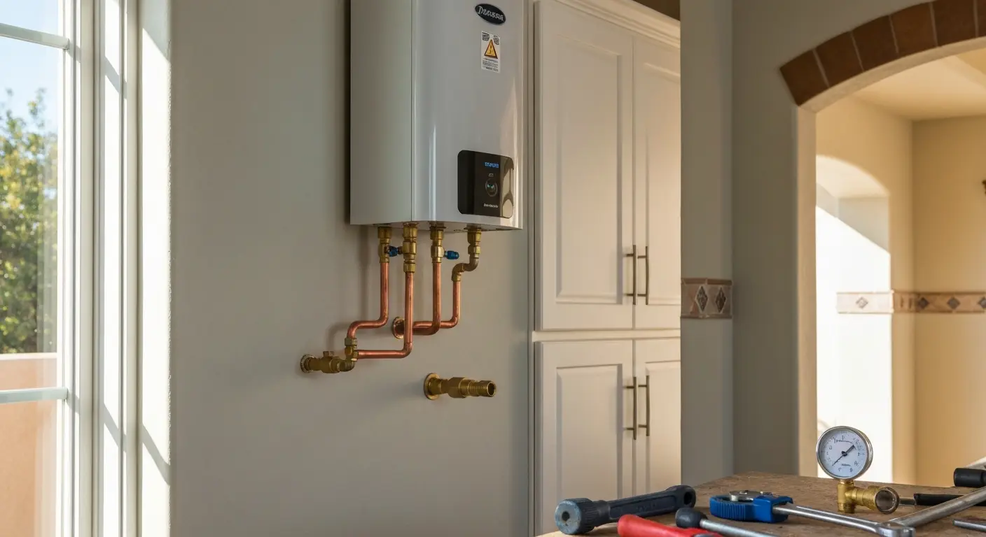 Tankless water heater installation