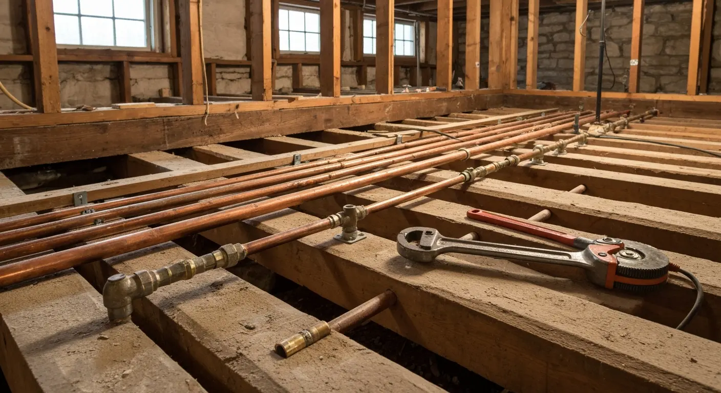 Whole house repipe in progress