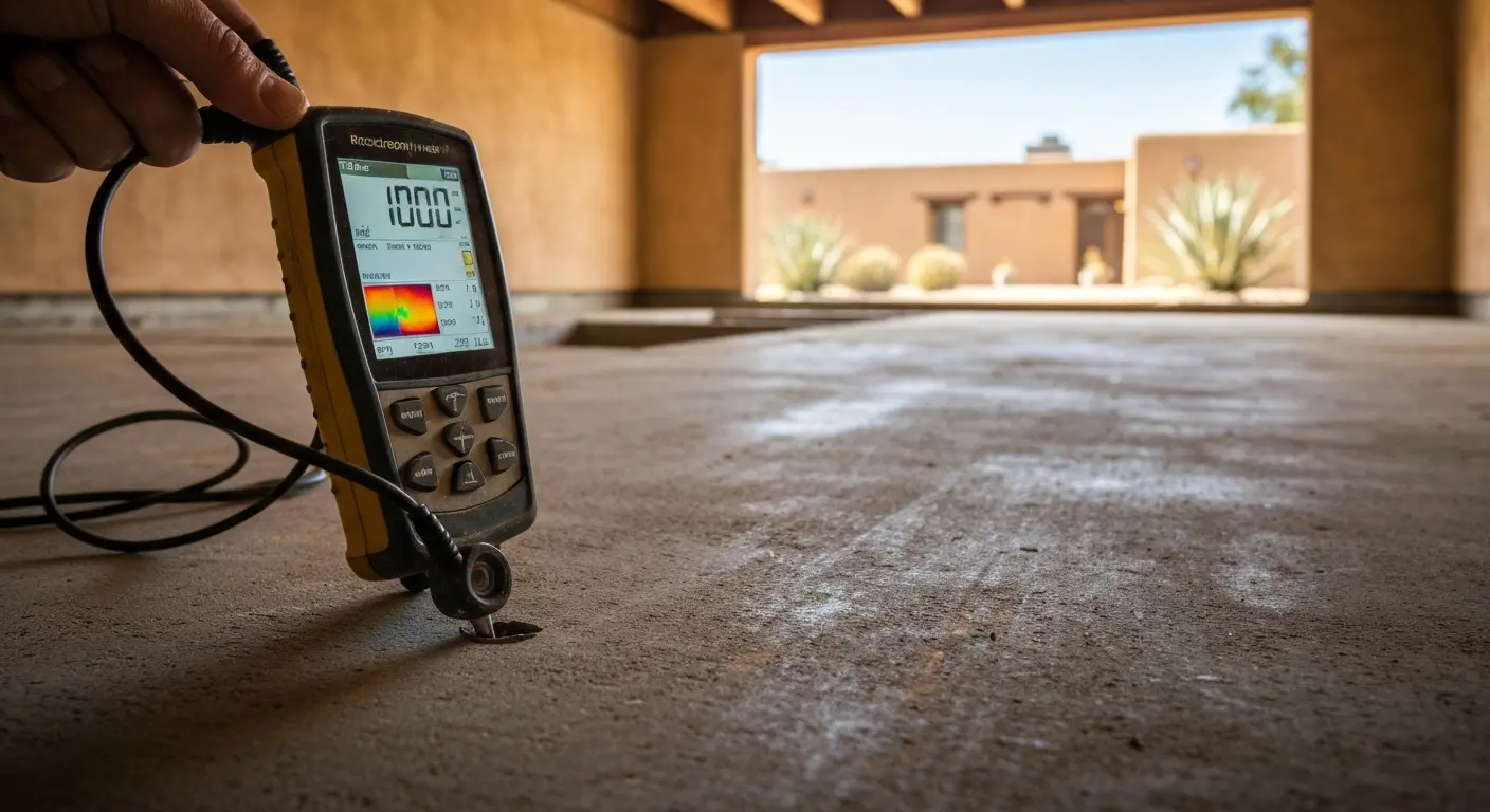 Leak detection equipment at work