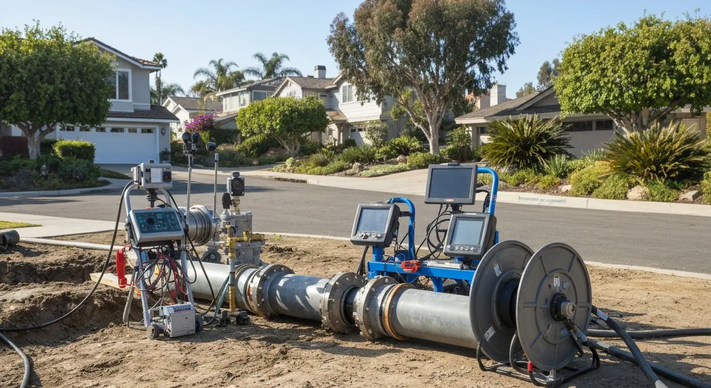 Sewer line repair using trenchless method