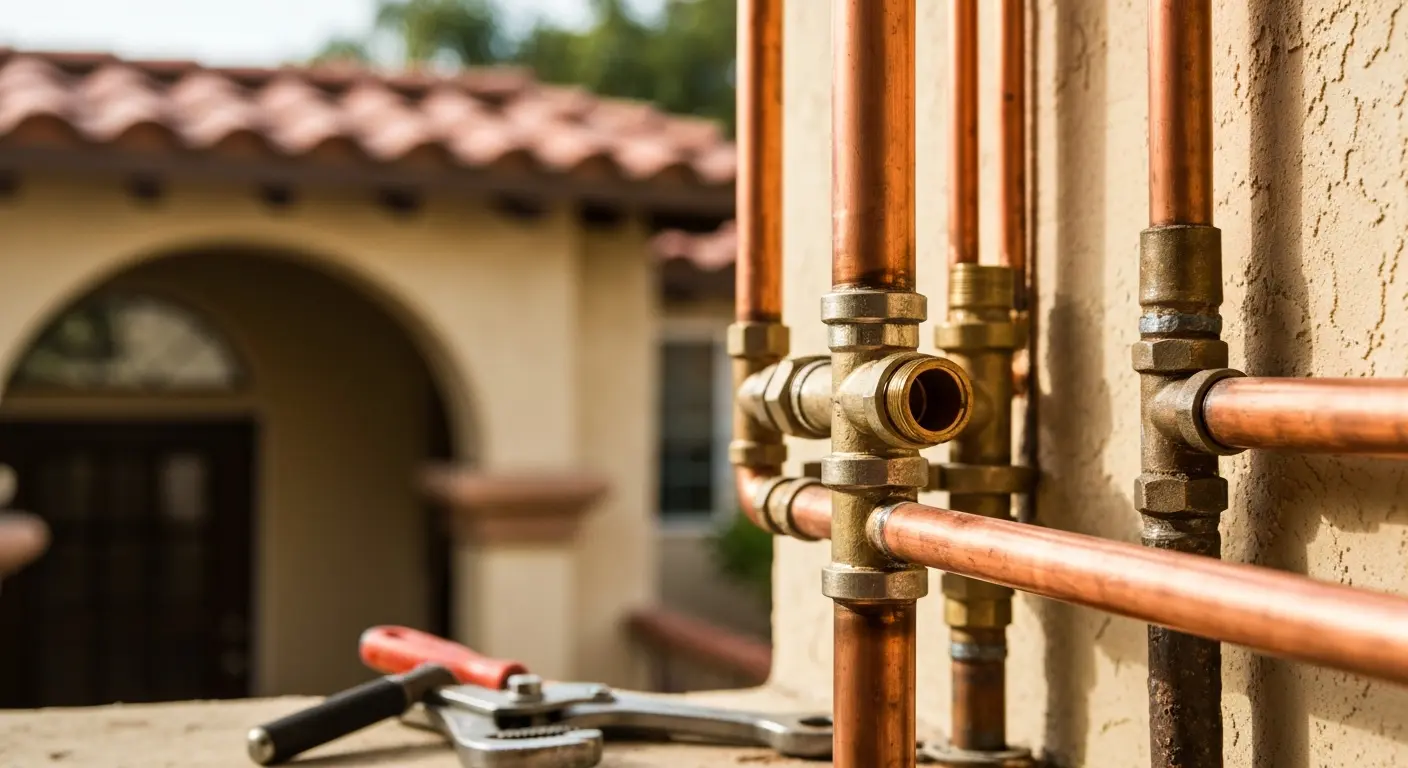 Pinhole leak in corroded copper
