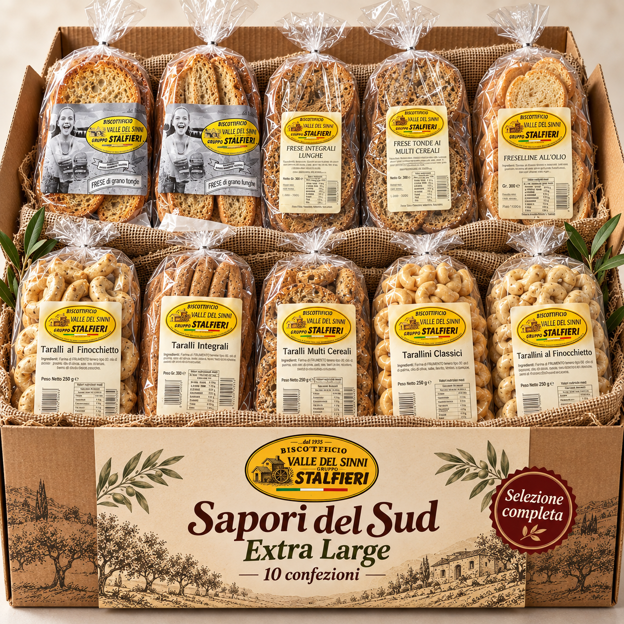 Tesori del Sud Gold – box da 10 confezioni Biscottificio Valle del Sinni – Gruppo Stalfieri