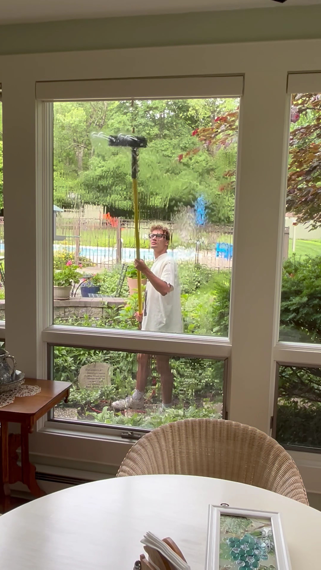 Clean exterior windows on Dayton area home by Whiteline Window Washing