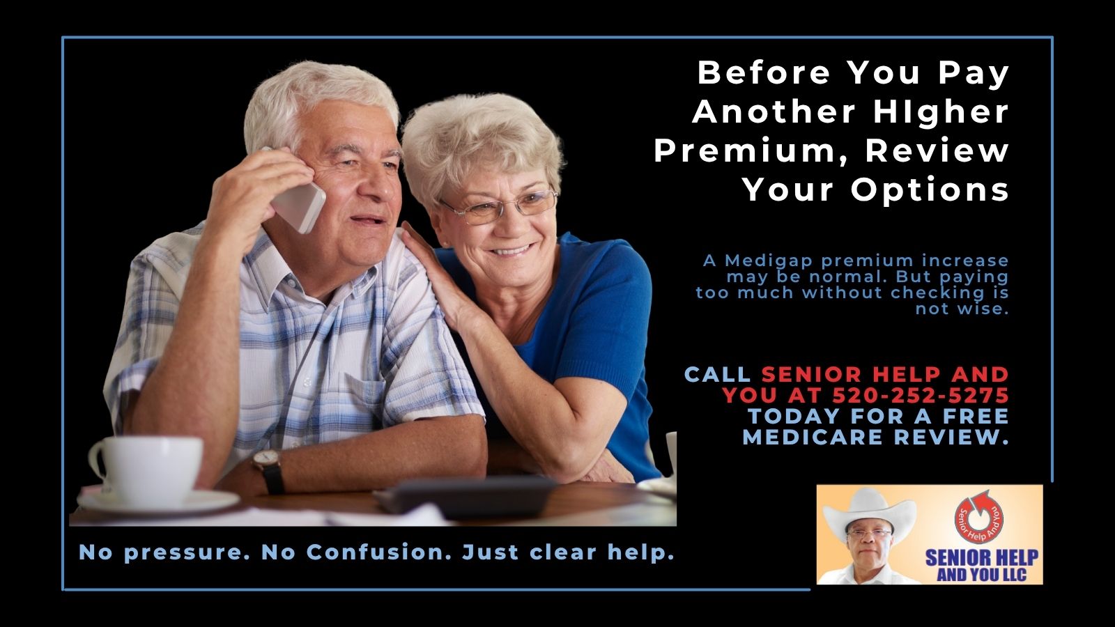 Senior couple reviewing Medigap premium increase and Medicare Supplement options before paying a higher premium