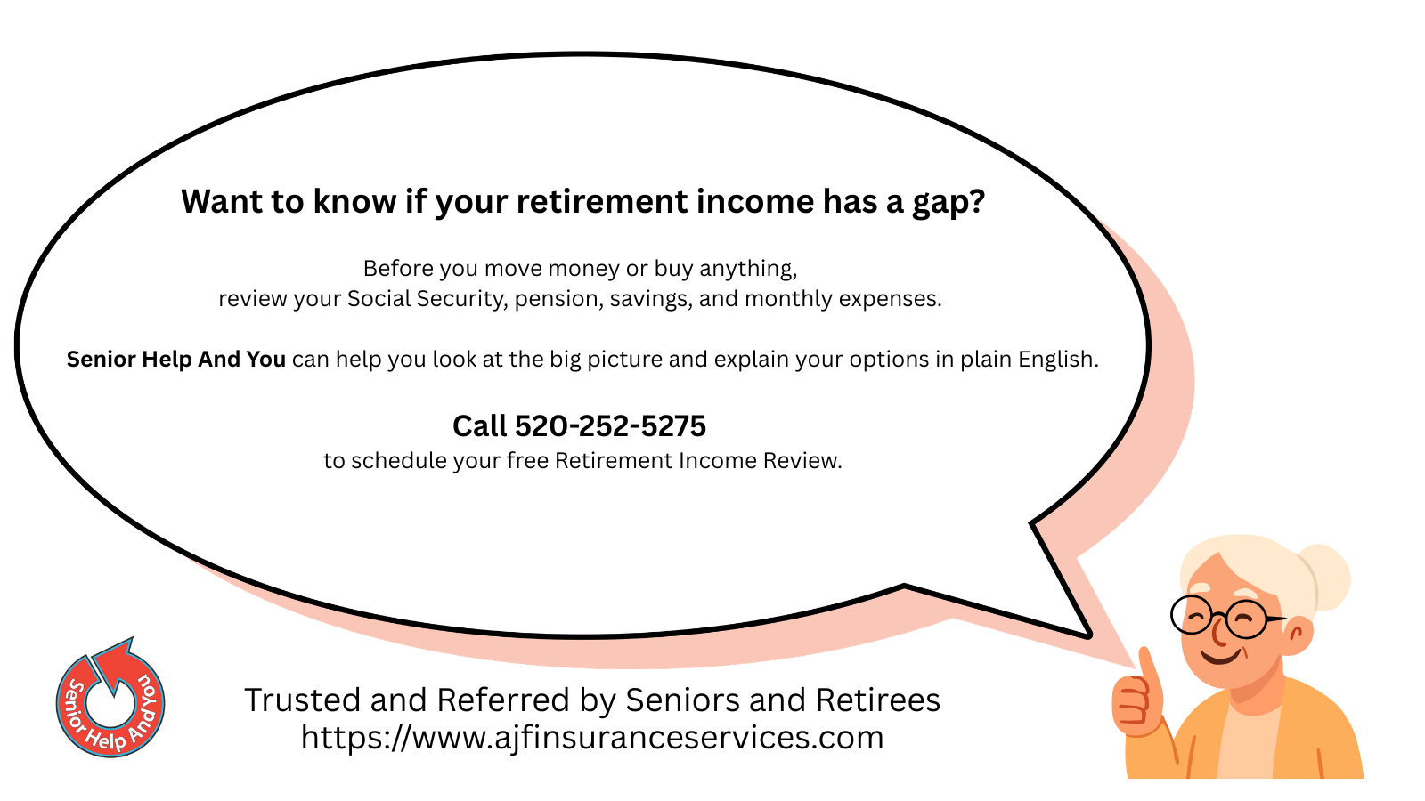 Senior Help And You retirement income review for seniors checking Social Security, pension, savings, and monthly expenses for possible income gaps Senior Help And You retirement income review for seniors checking Social Security, pension, savings, and monthly expenses for possible income gaps