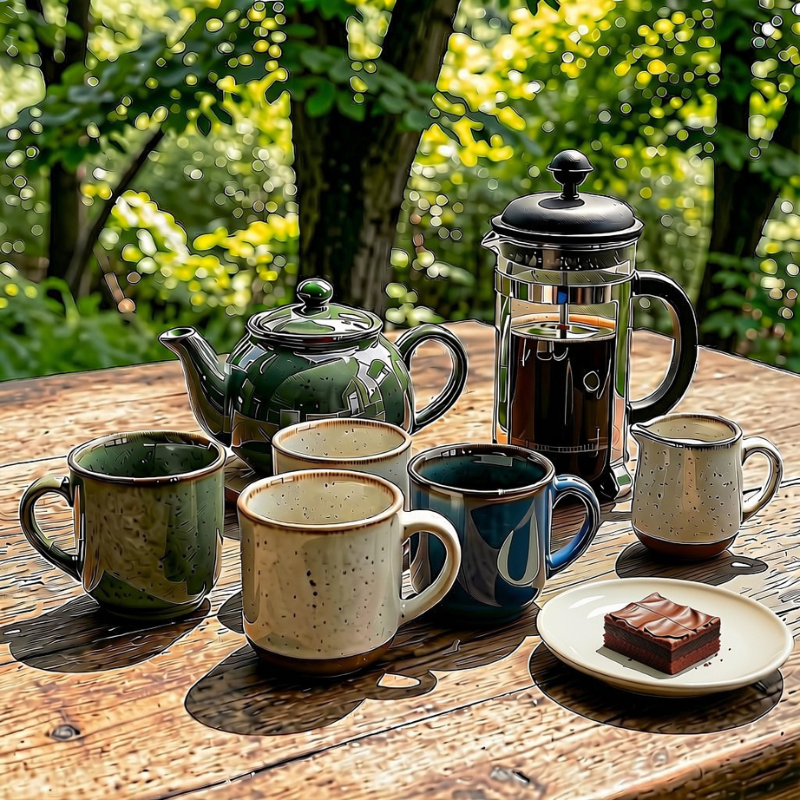 Tea and coffee served outdoors at Eastwoodhill
