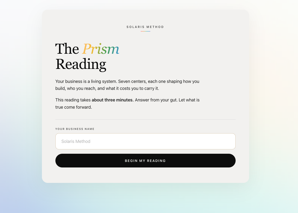 The Prism Reading promo graphic