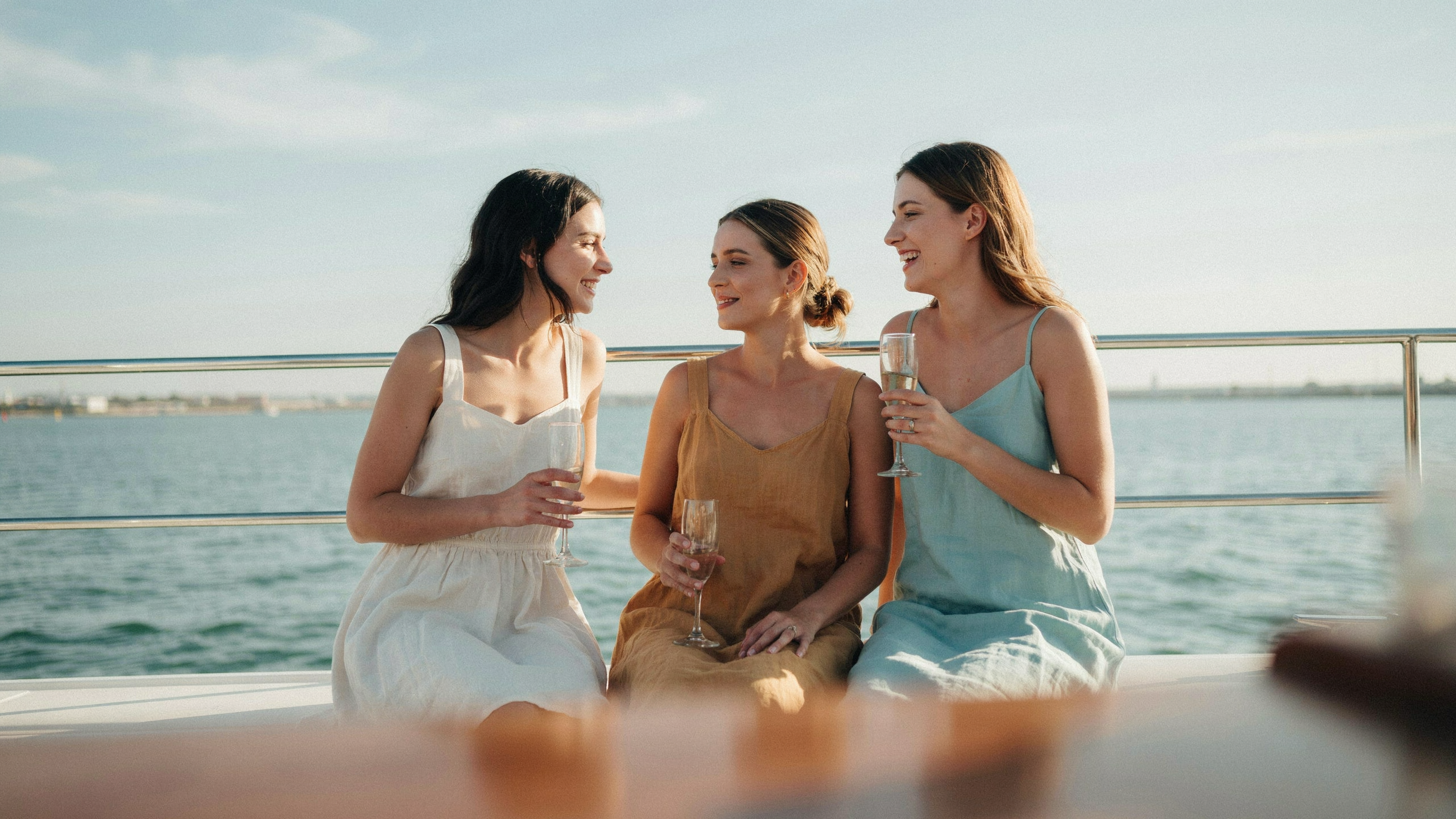 A group event aboard a pontoon on Lake Norman
