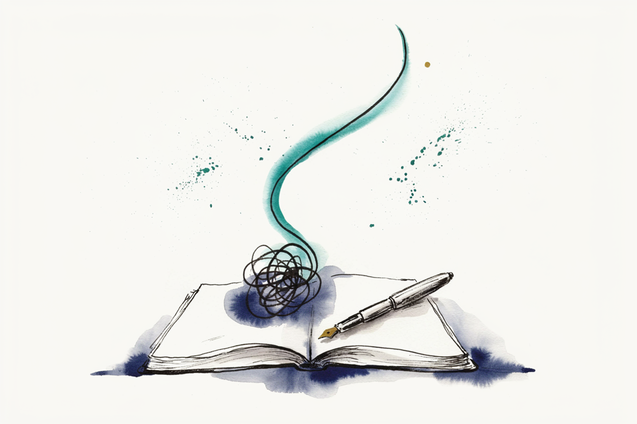 Ink and watercolor illustration representing ADD and ADHD care