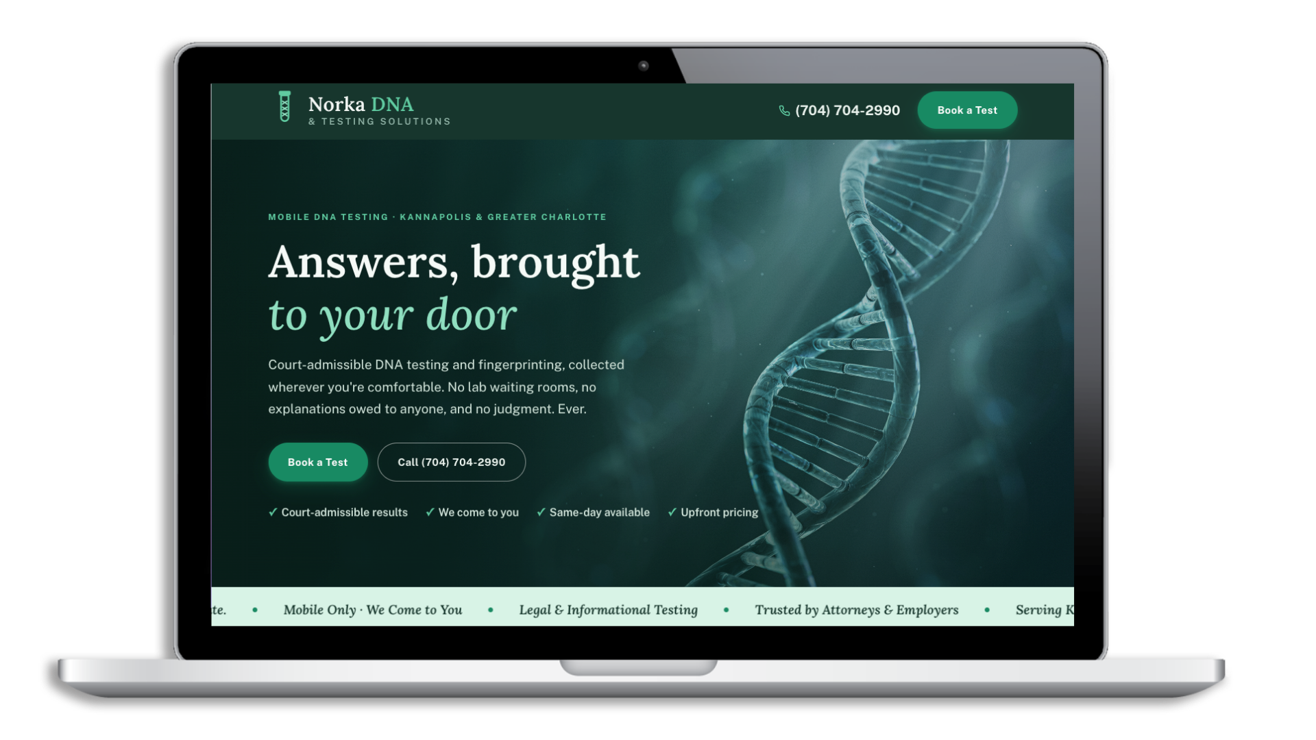 Norka DNA website redesign concept