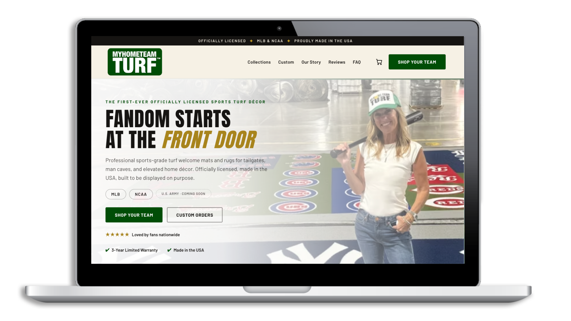 Home Team Turf website redesign concept