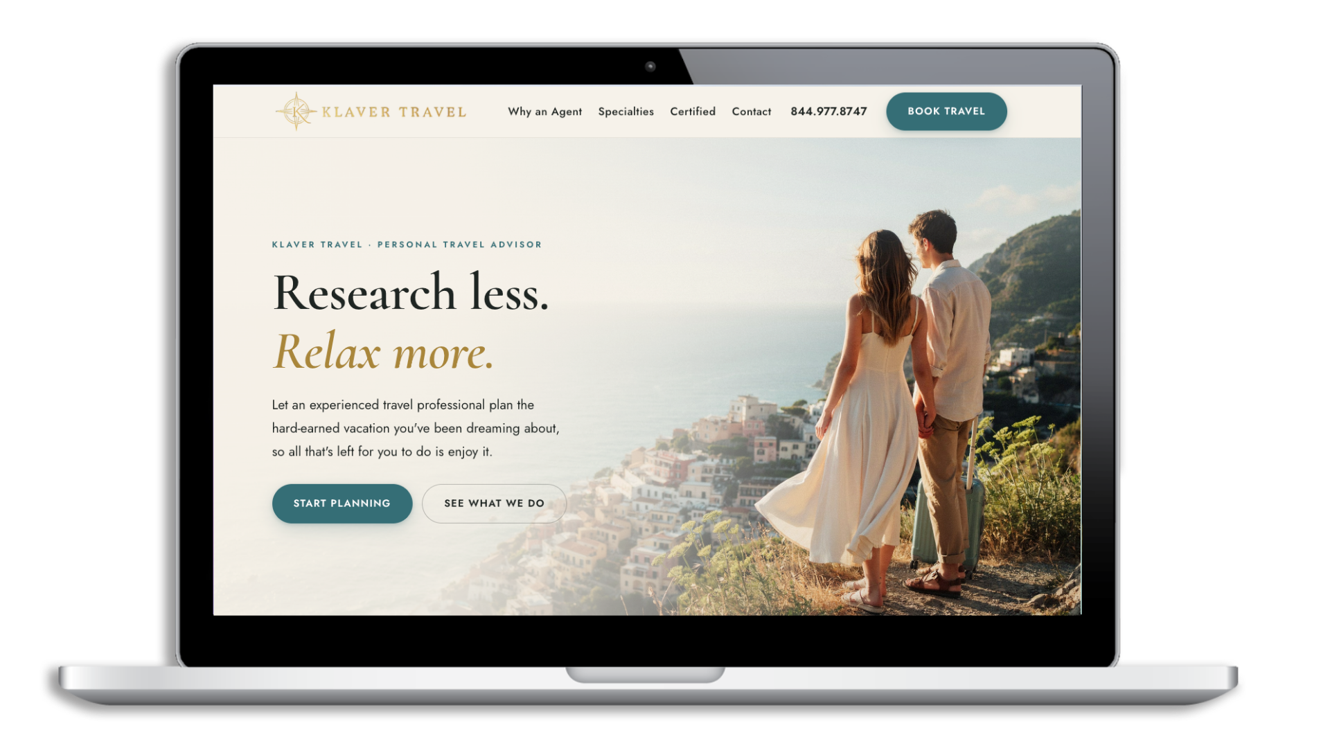 Klaver Travel website redesign concept