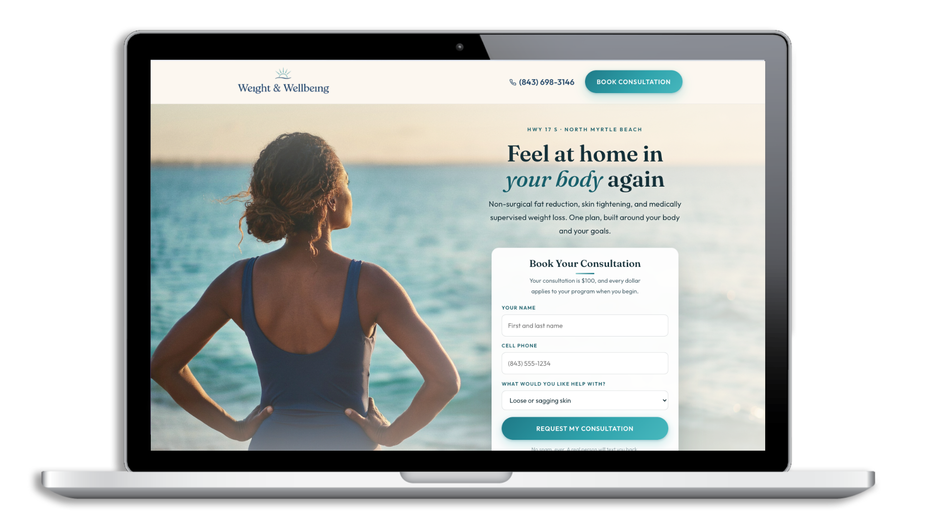 Weight & Wellbeing Primary Care website redesign concept