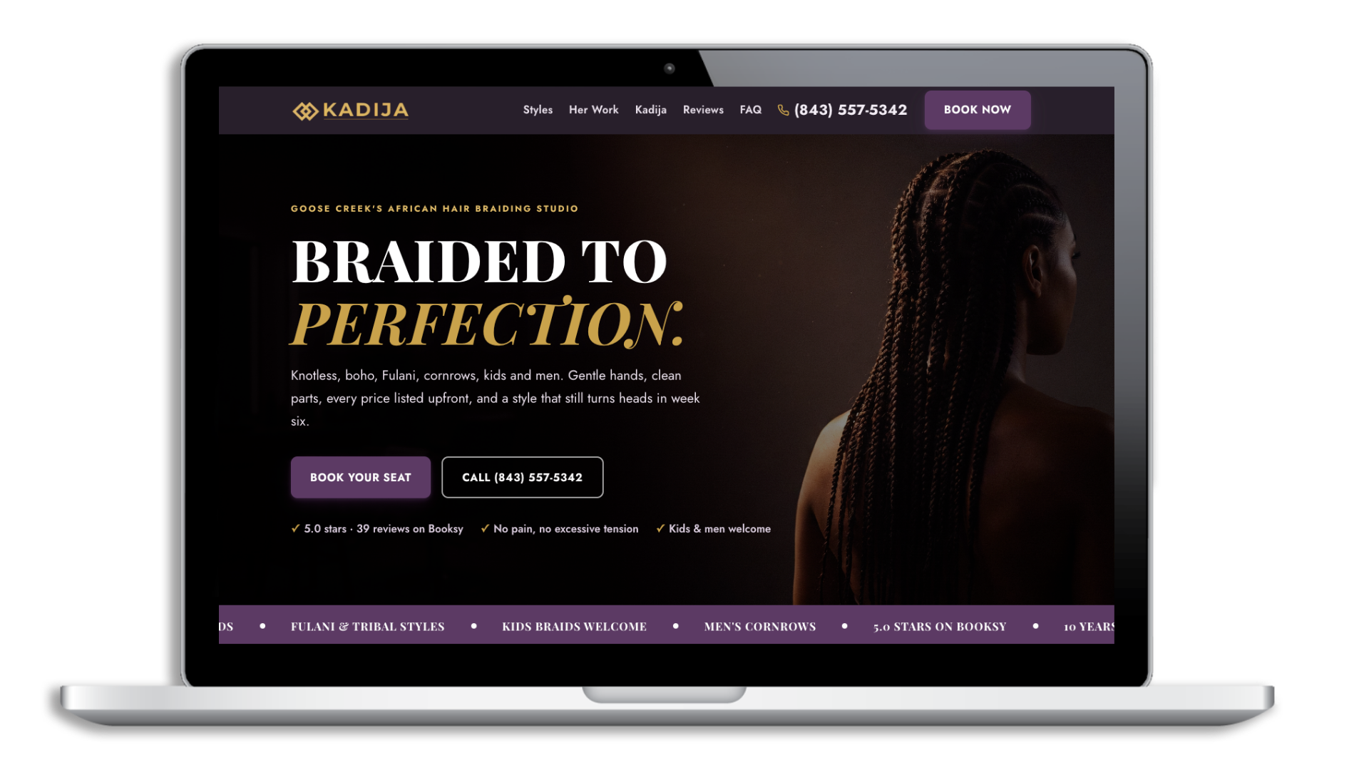 Service business website redesign concept