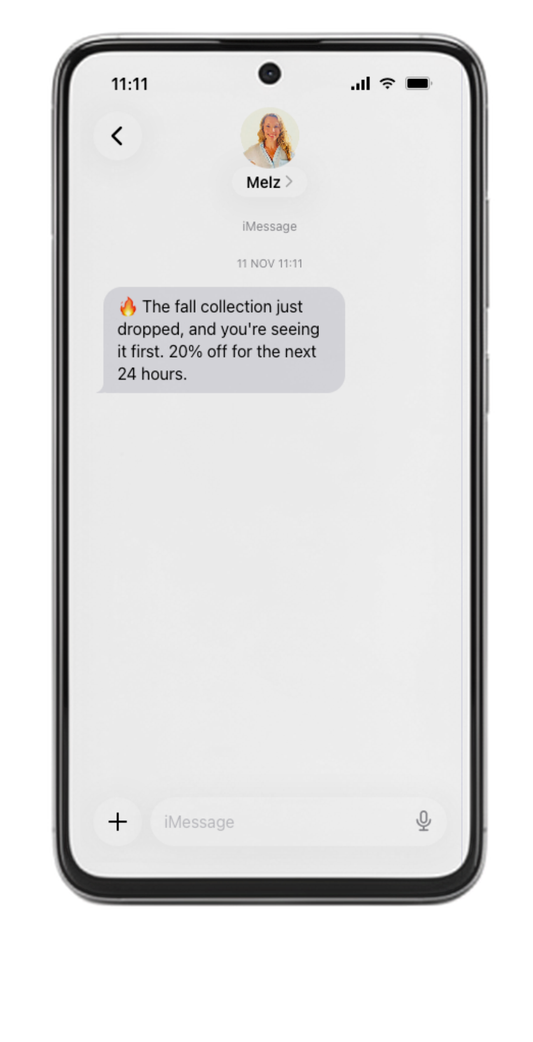 A campaign text going out to your customer list