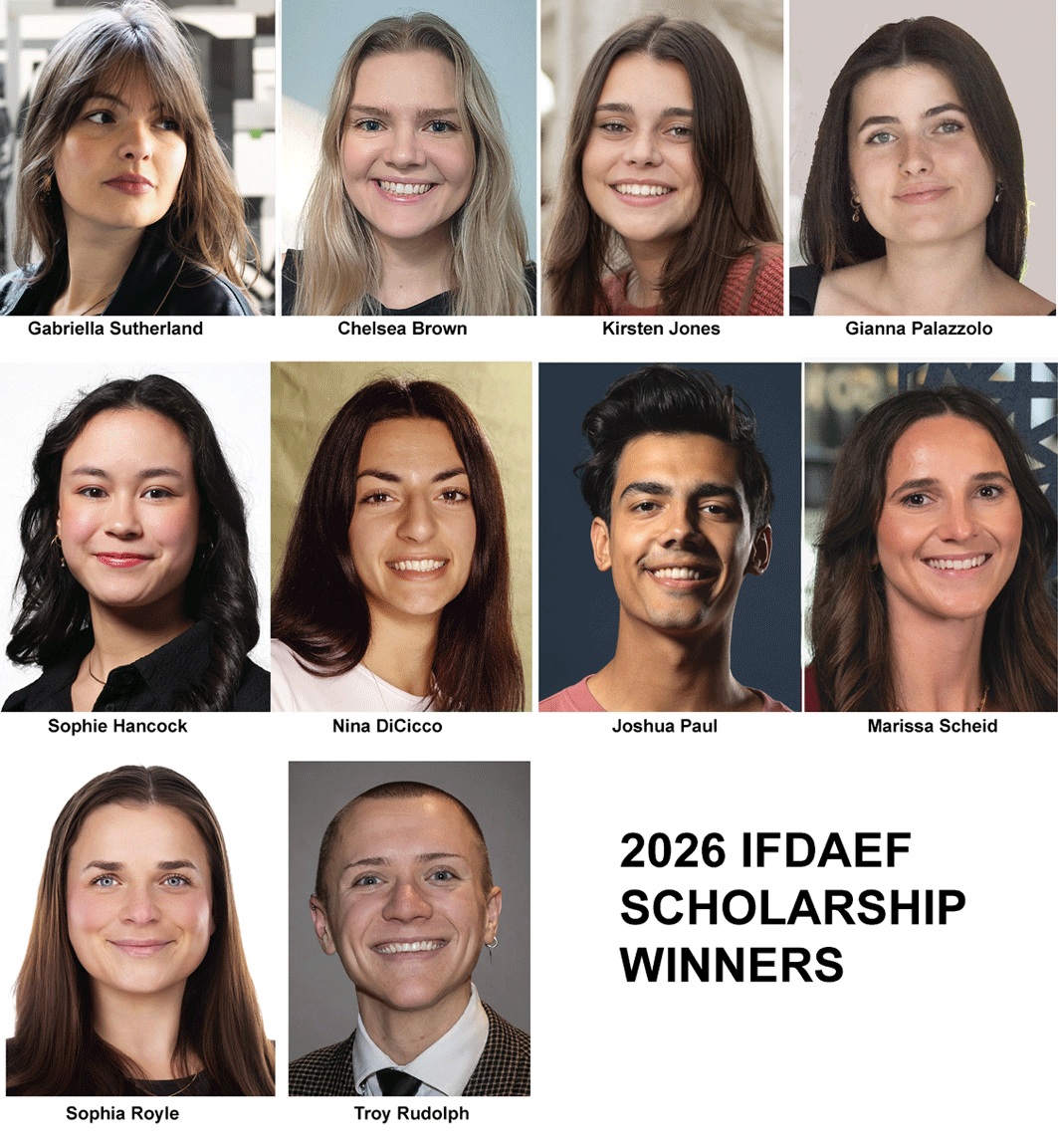 The 2026 IFDA Educational Foundation scholarship recipients