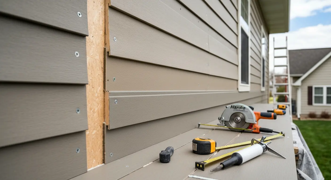 Hardie board siding installation