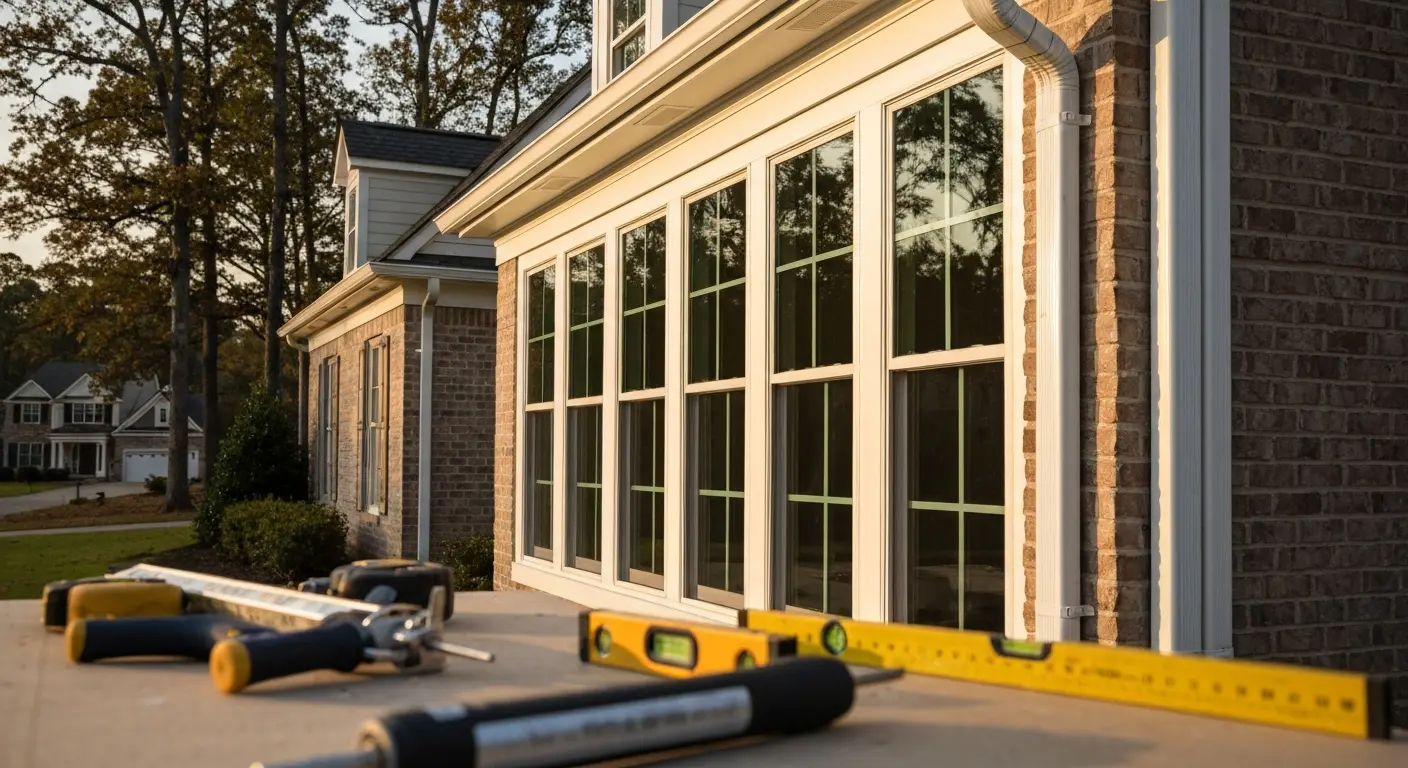 Window and gutter installation