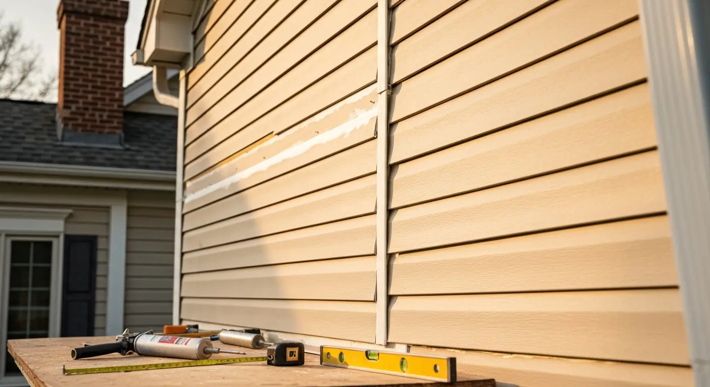 Siding repair work in Sterling Park