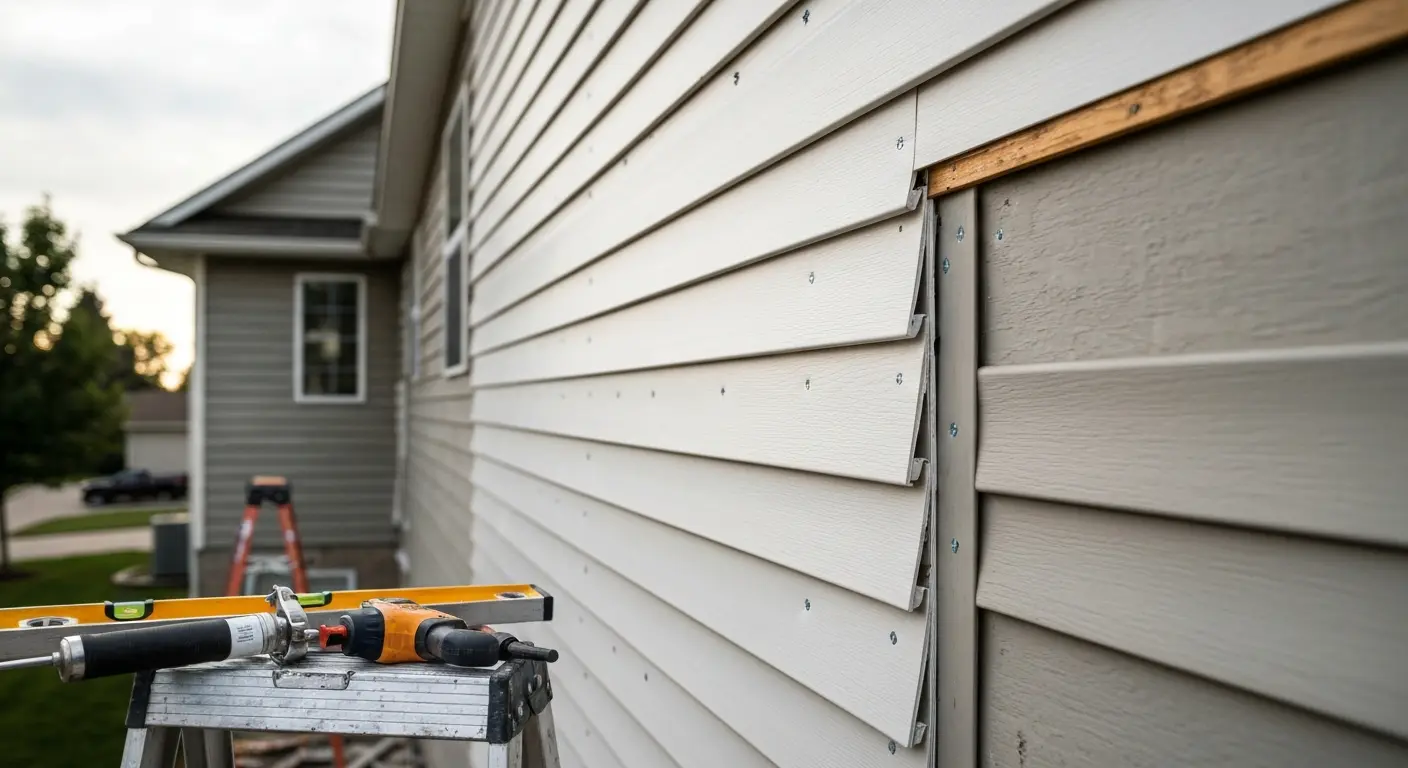 Siding repair project on Great Falls home