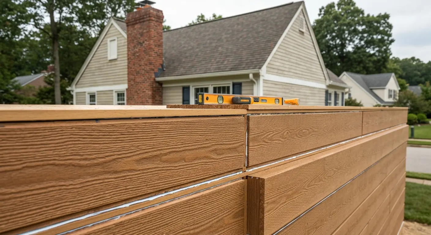 Hardie board siding on Sugarland Run property