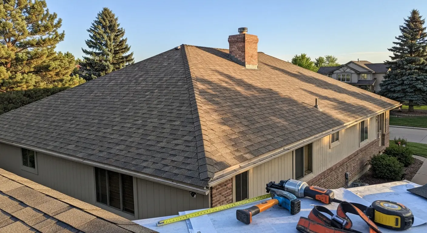 Roof replacement on Great Falls property