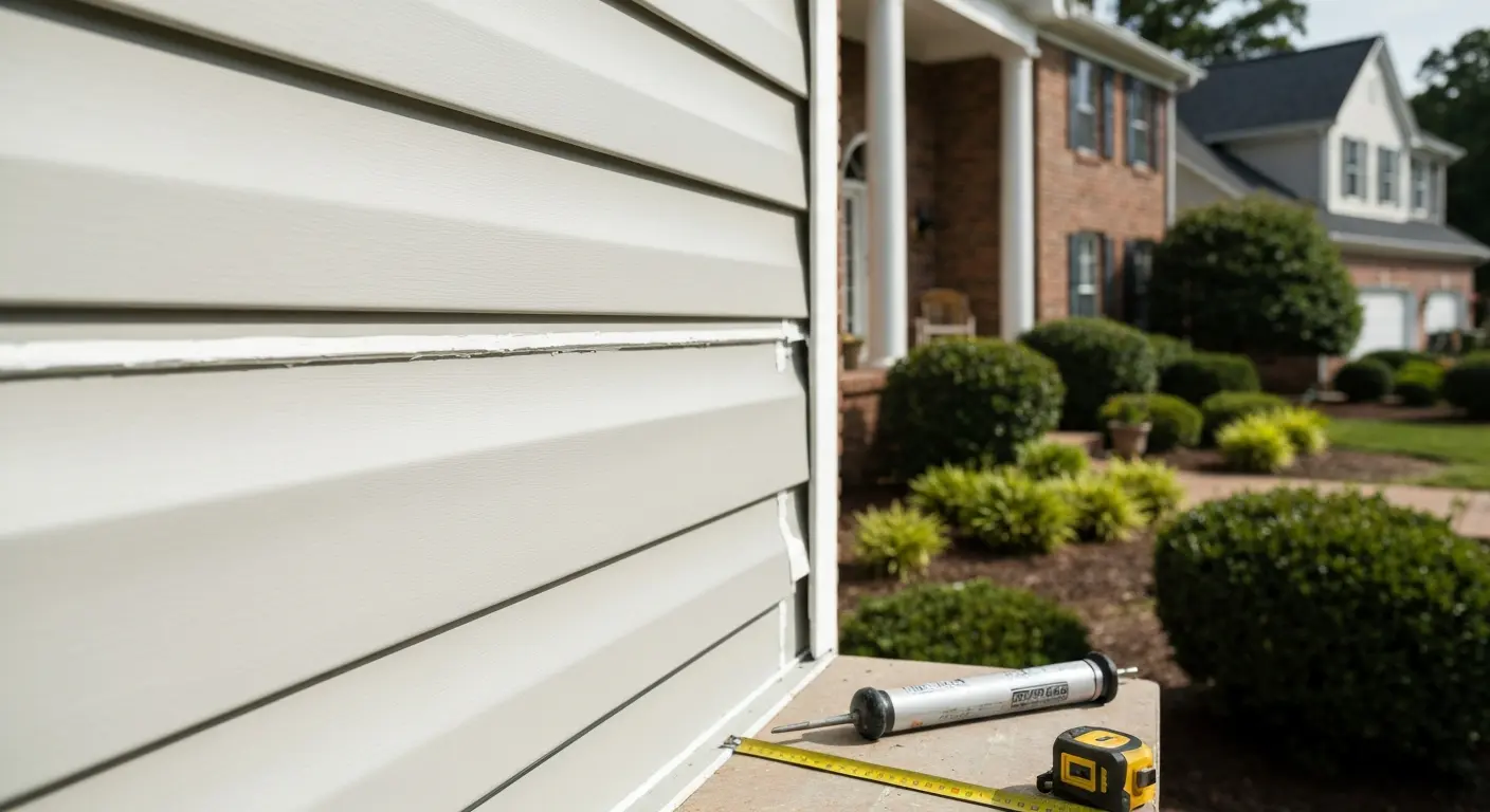 Vinyl siding repair project