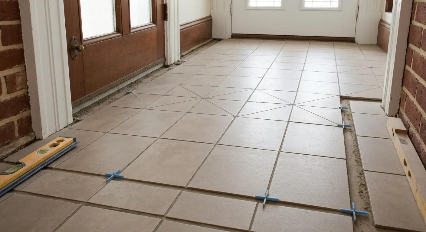 Entryway tile floor