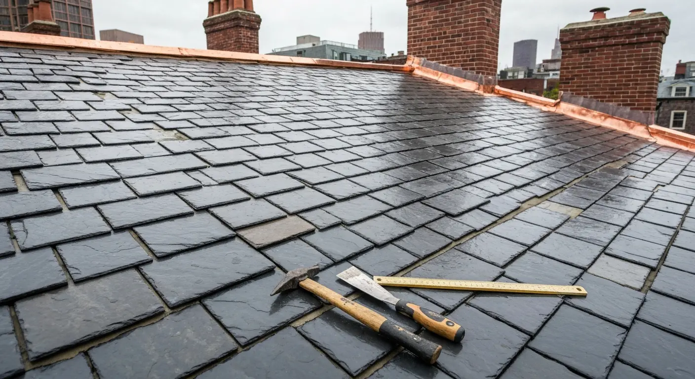 Slate roof restoration