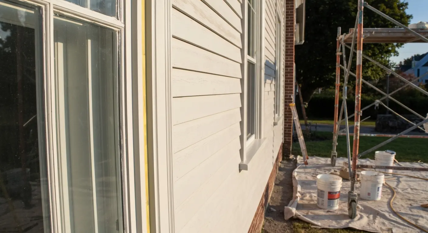 Exterior painting and preparation on Springfield MA project