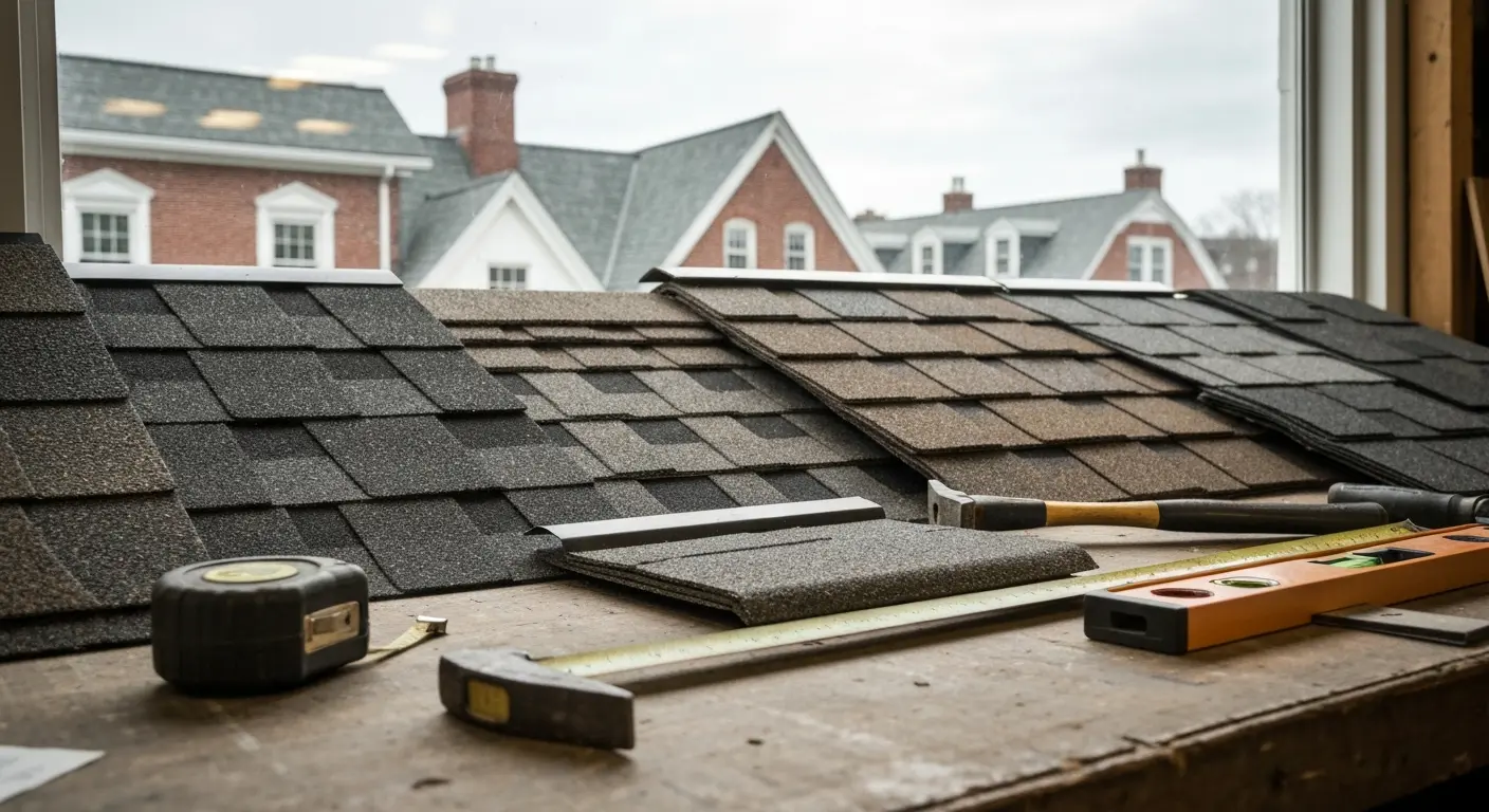 Roofing material samples