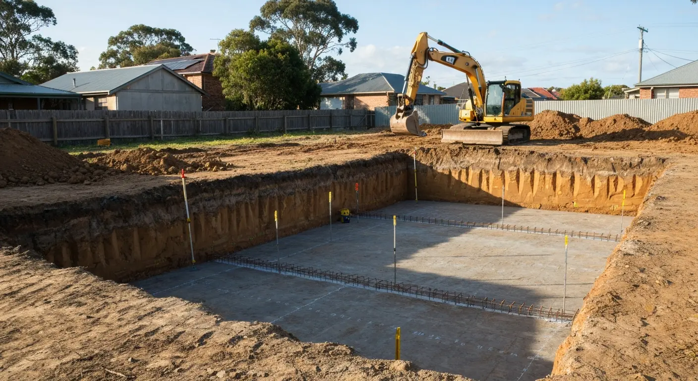 Excavation and foundation work