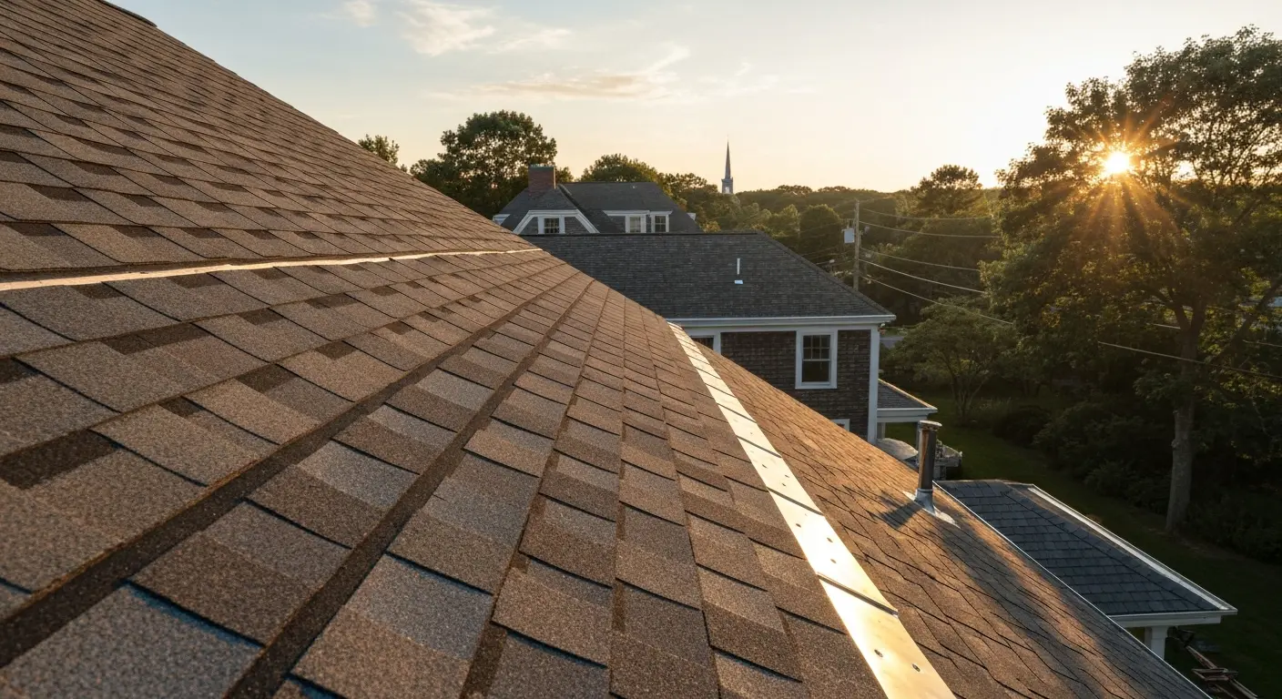 Roofing installation on residential home