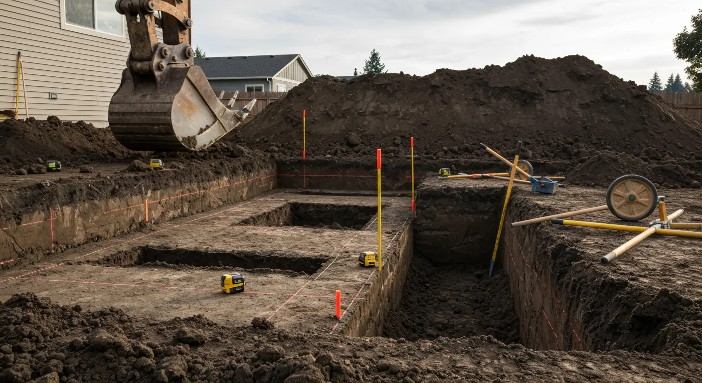 Excavation and foundation work