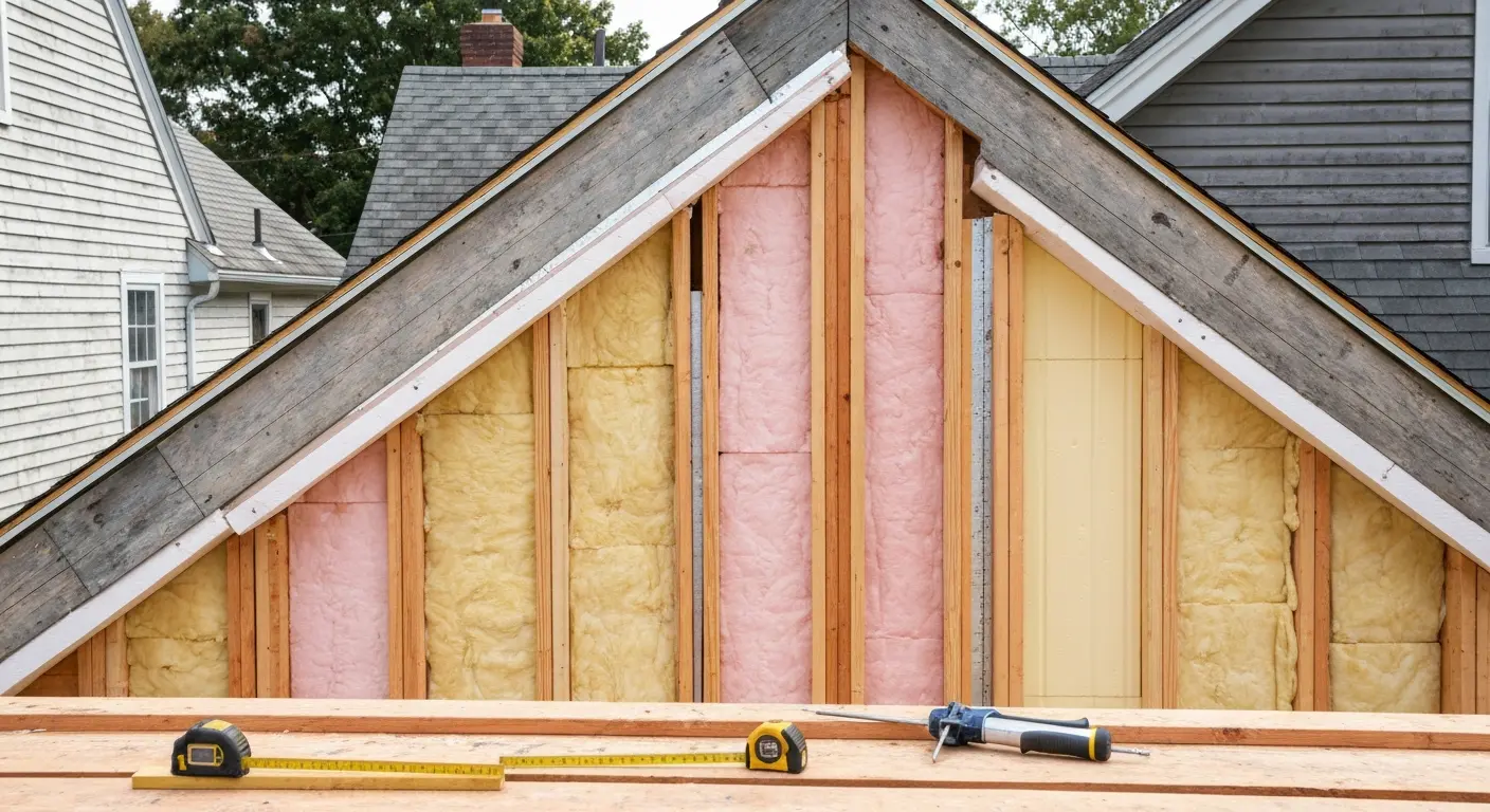 Insulation installation on Springfield MA home construction