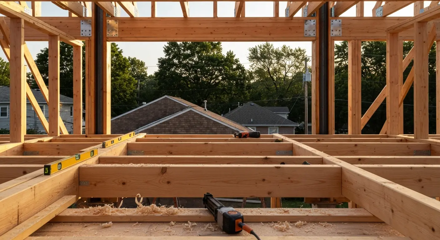 Rough framing structural work