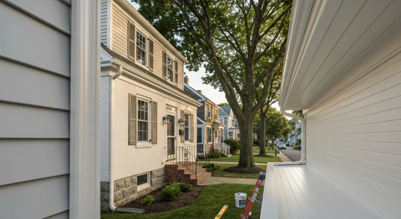 Historical Braintree neighborhood with colonial homes
