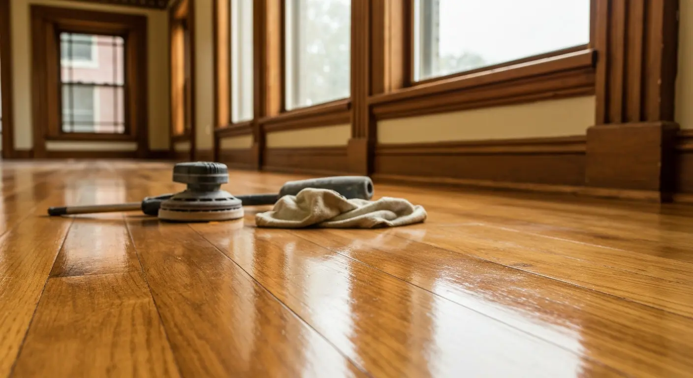 Hardwood floor refinishing
