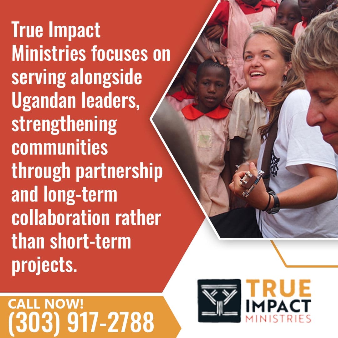 Volunteer interacting with children in Uganda during a community outreach program