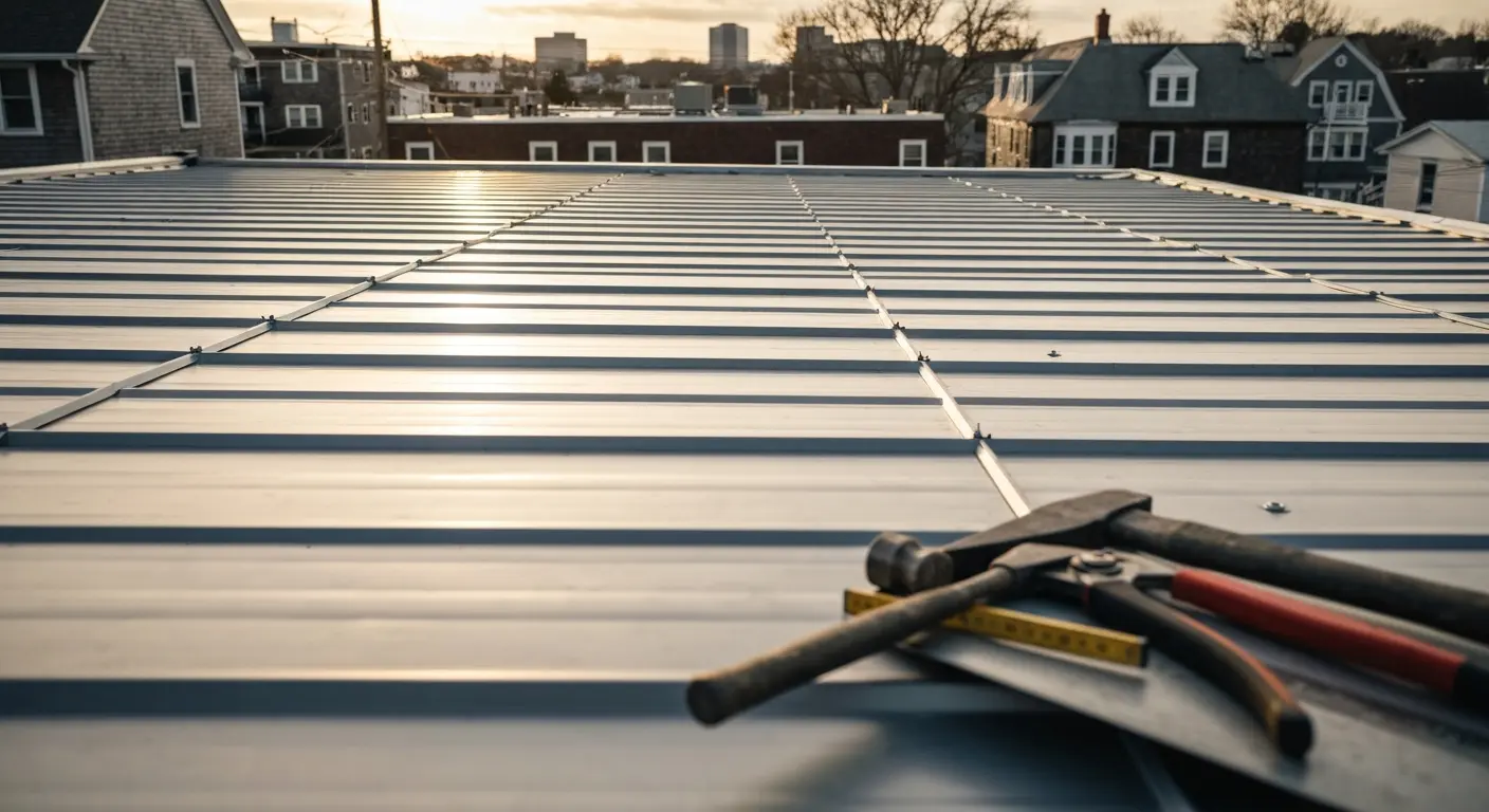 Metal roof installation