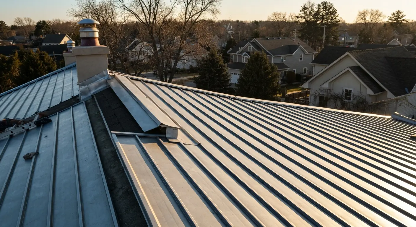 Metal roofing installation