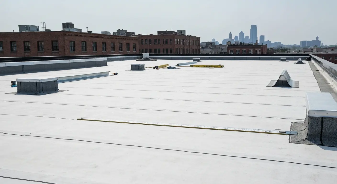 Flat roof installation