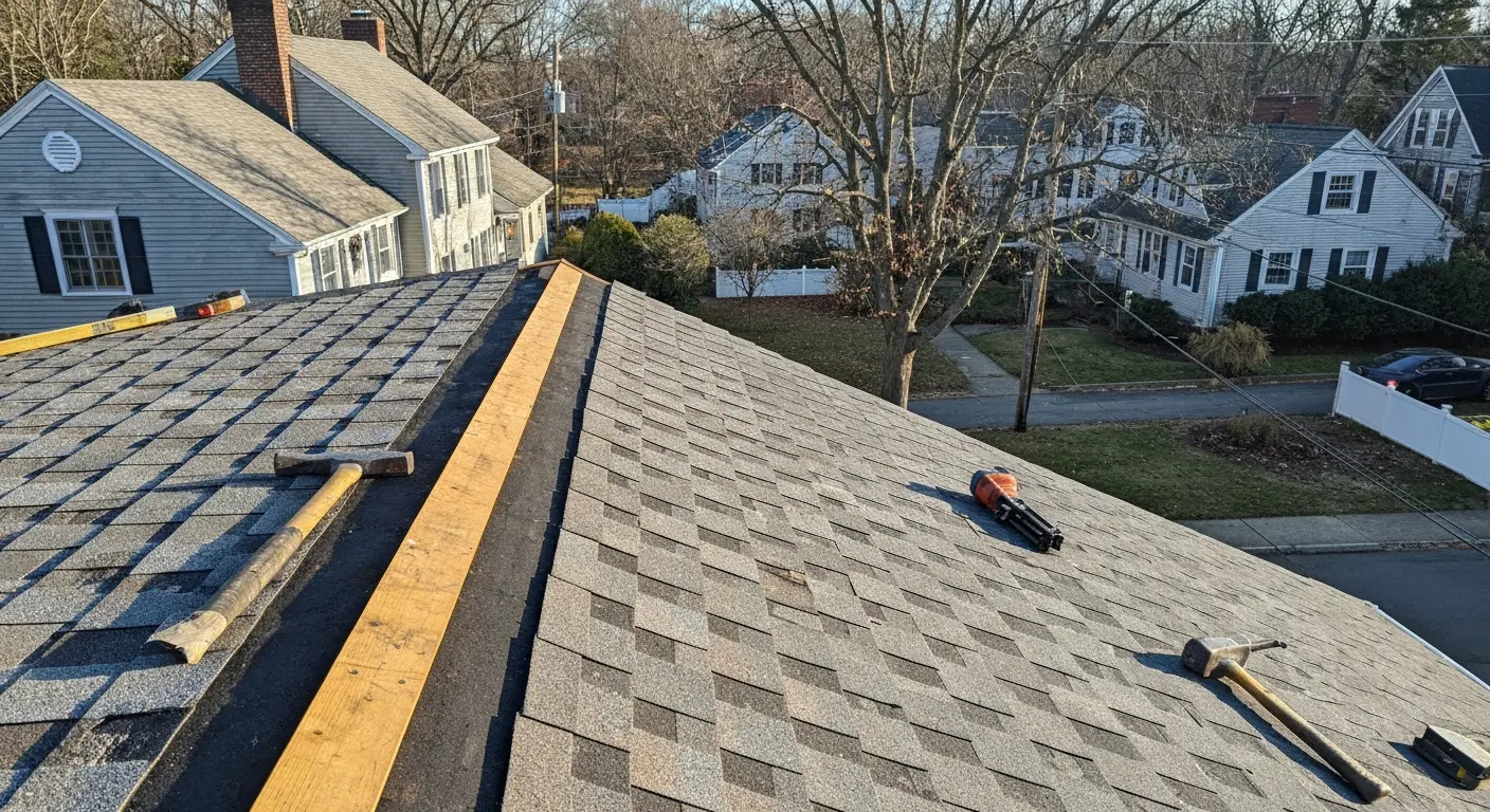 Roof repair work