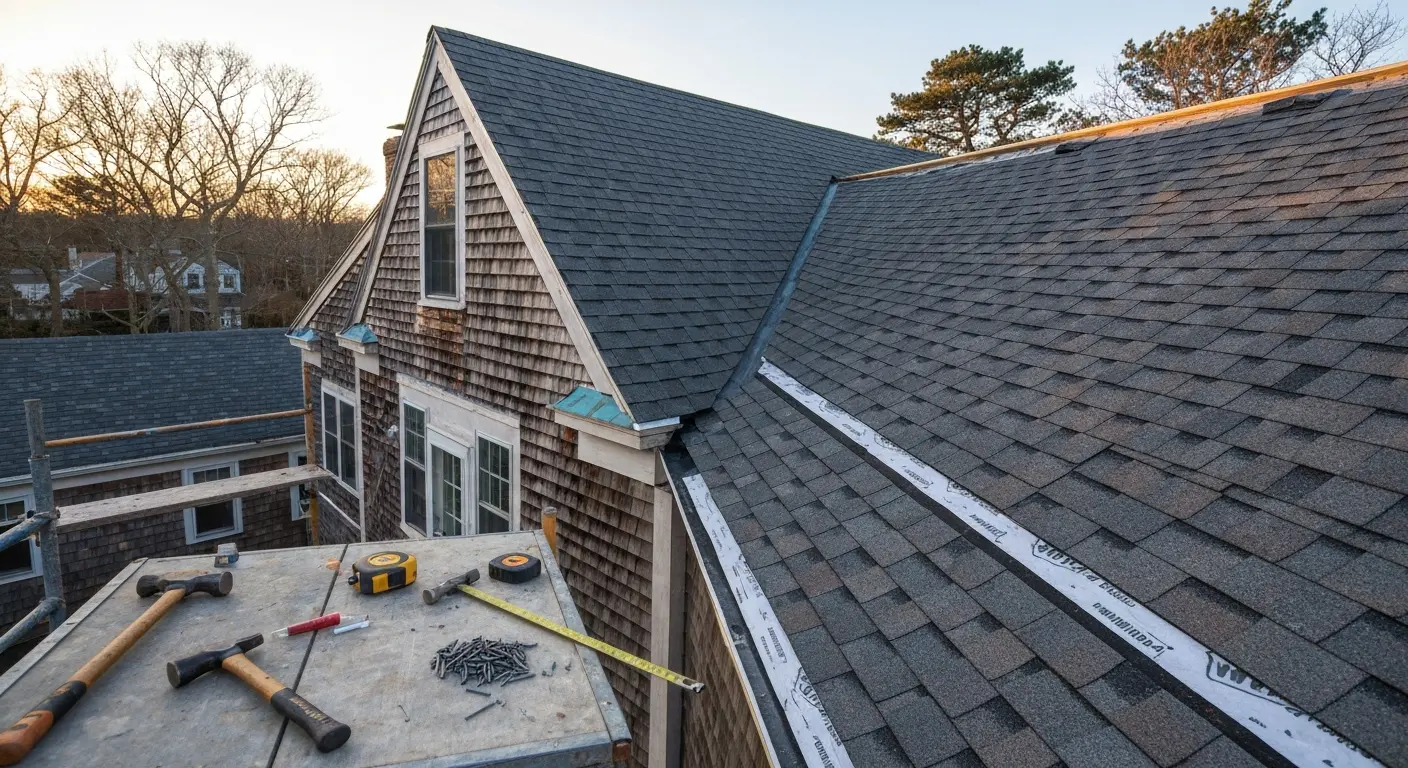 New roof installation