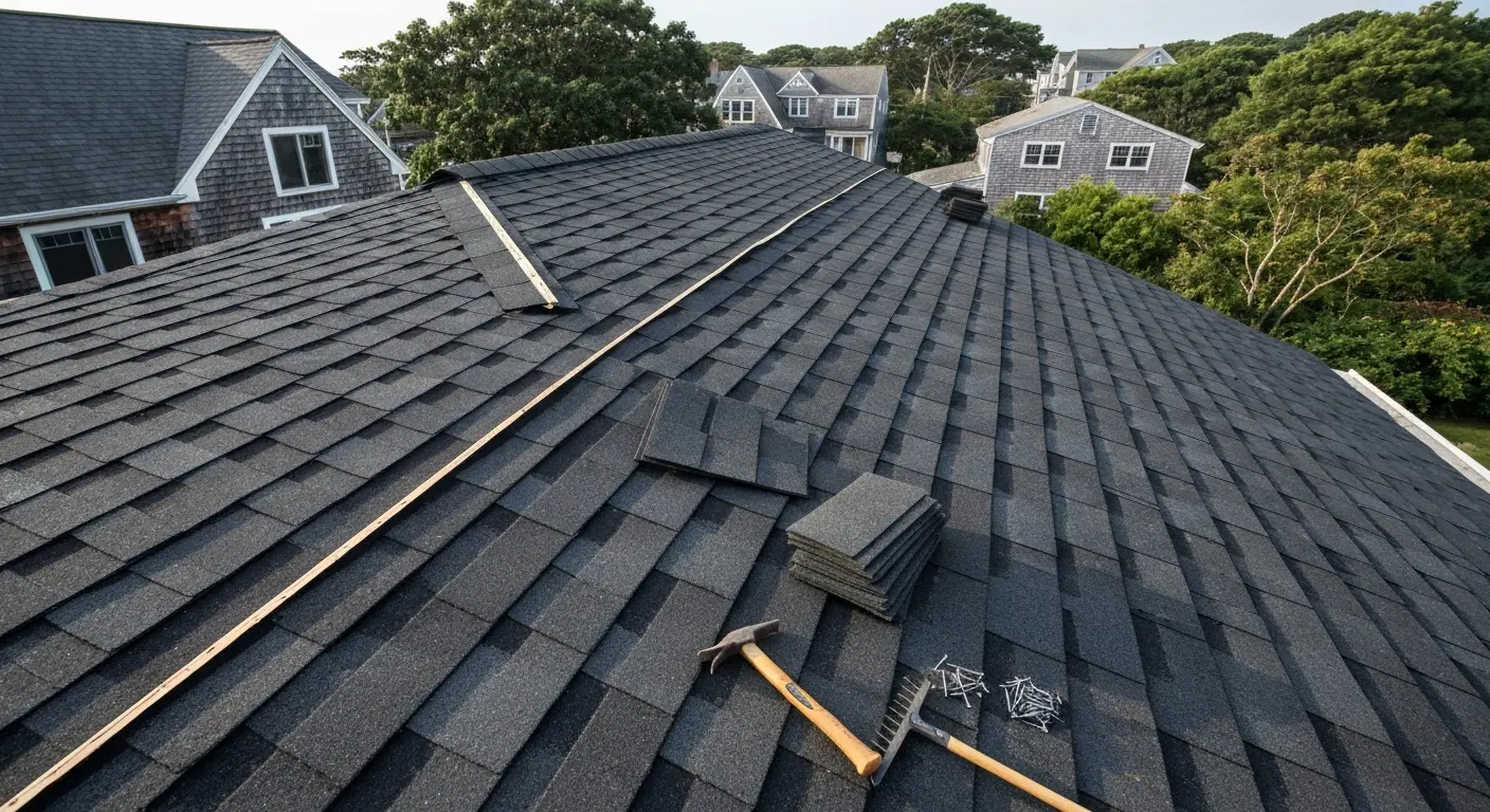 Asphalt shingle roof installation