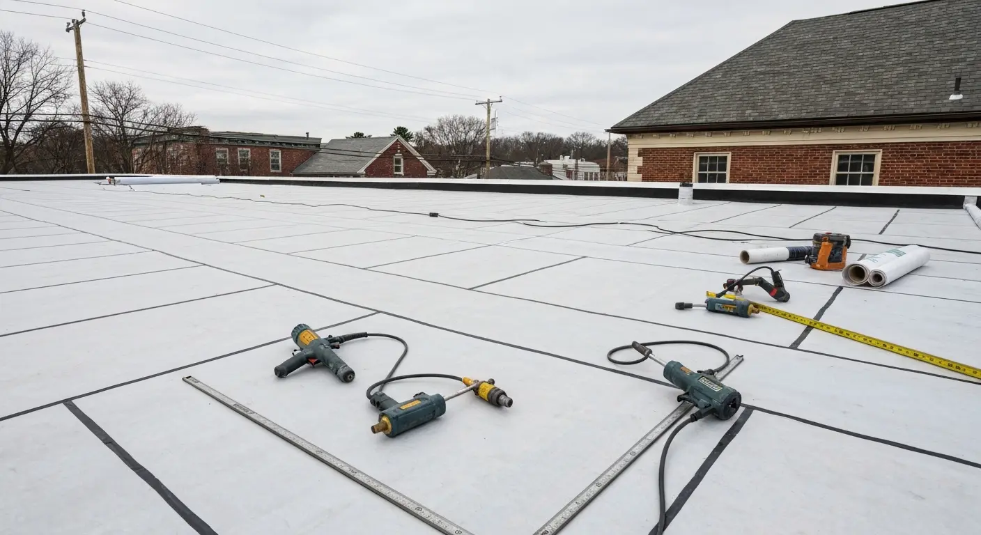 Flat roof repair in New Haven