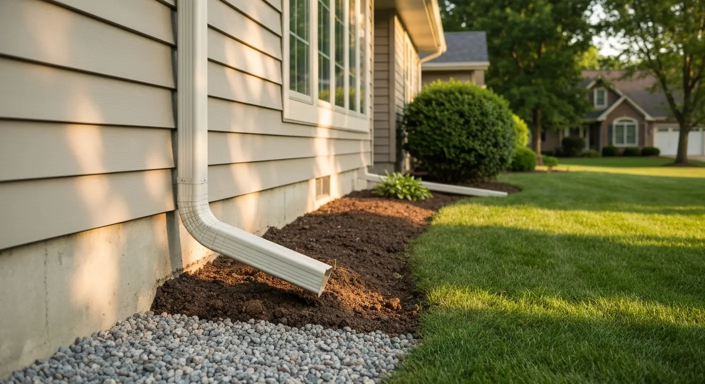 Downspout installation