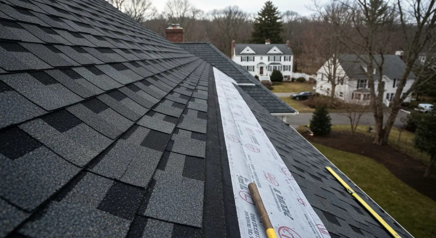 Asphalt shingle roof installation