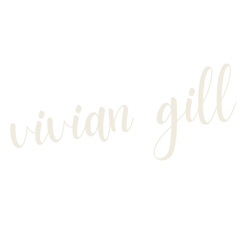 Vivian Gill in scripted font
