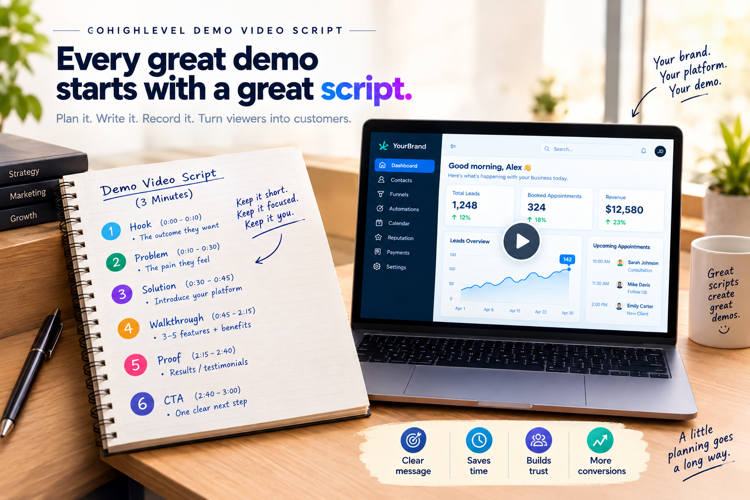 How to Write a GoHighLevel Demo Video Script (+ Template)